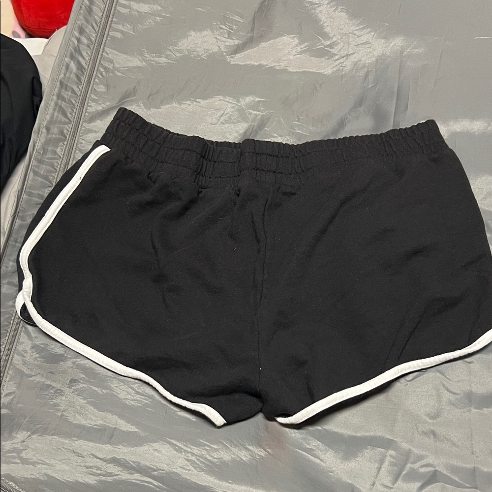 Black Women's Shorts with White Trim